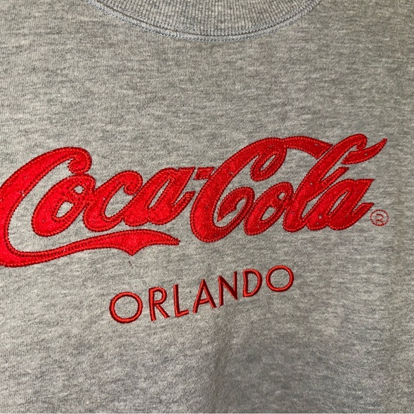 Coca Cola Gray and Red Crewneck Sweater - Picture 2 of 2